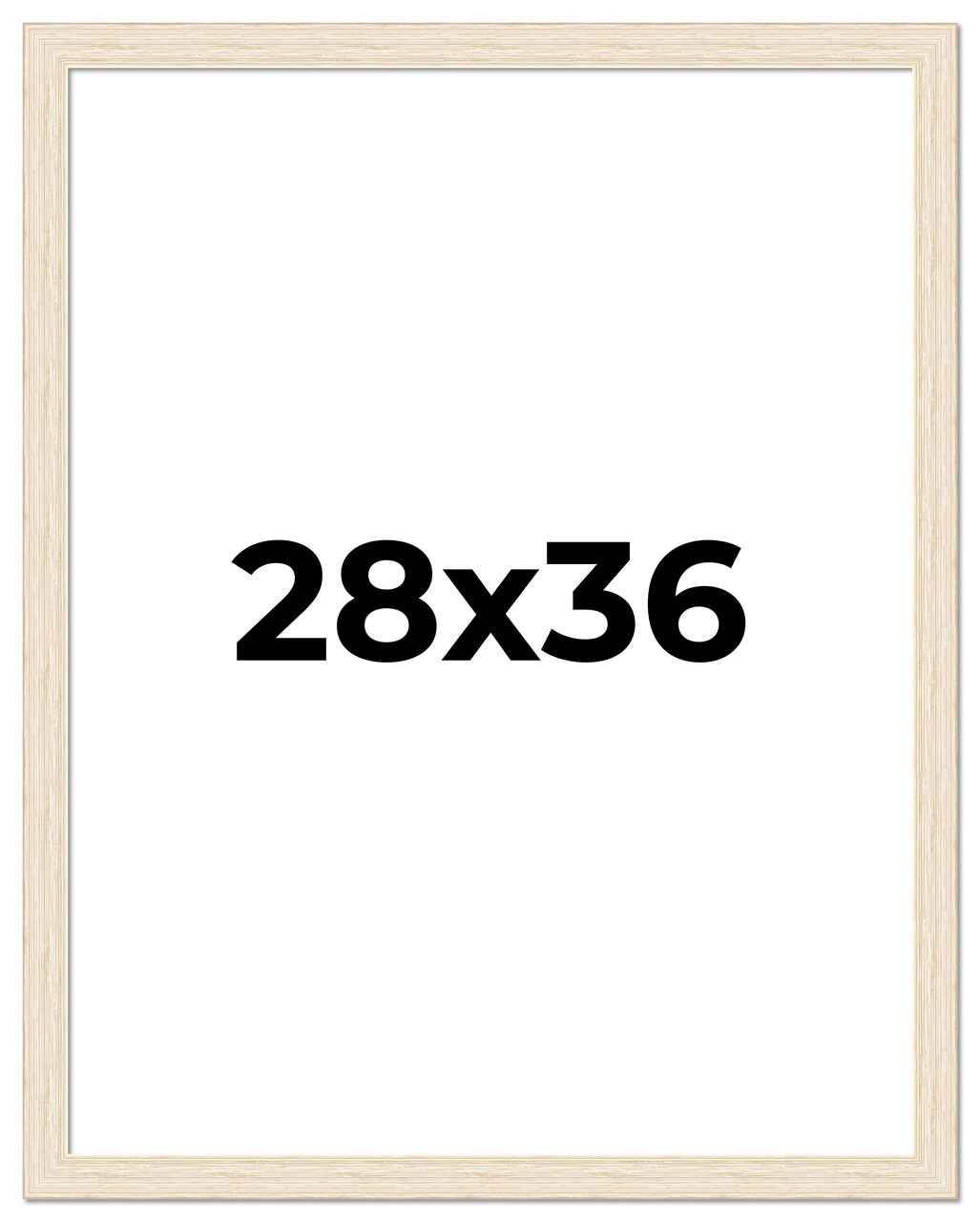 28x36 Wide Barnwood Picture Frame with UV-Resistant Acrylic & Acid Free Backing, Available in 6 Paint Finishes - Grey, Brown, White, and Black